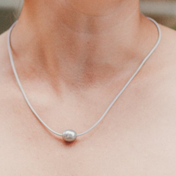 Pearl & Leather Necklace